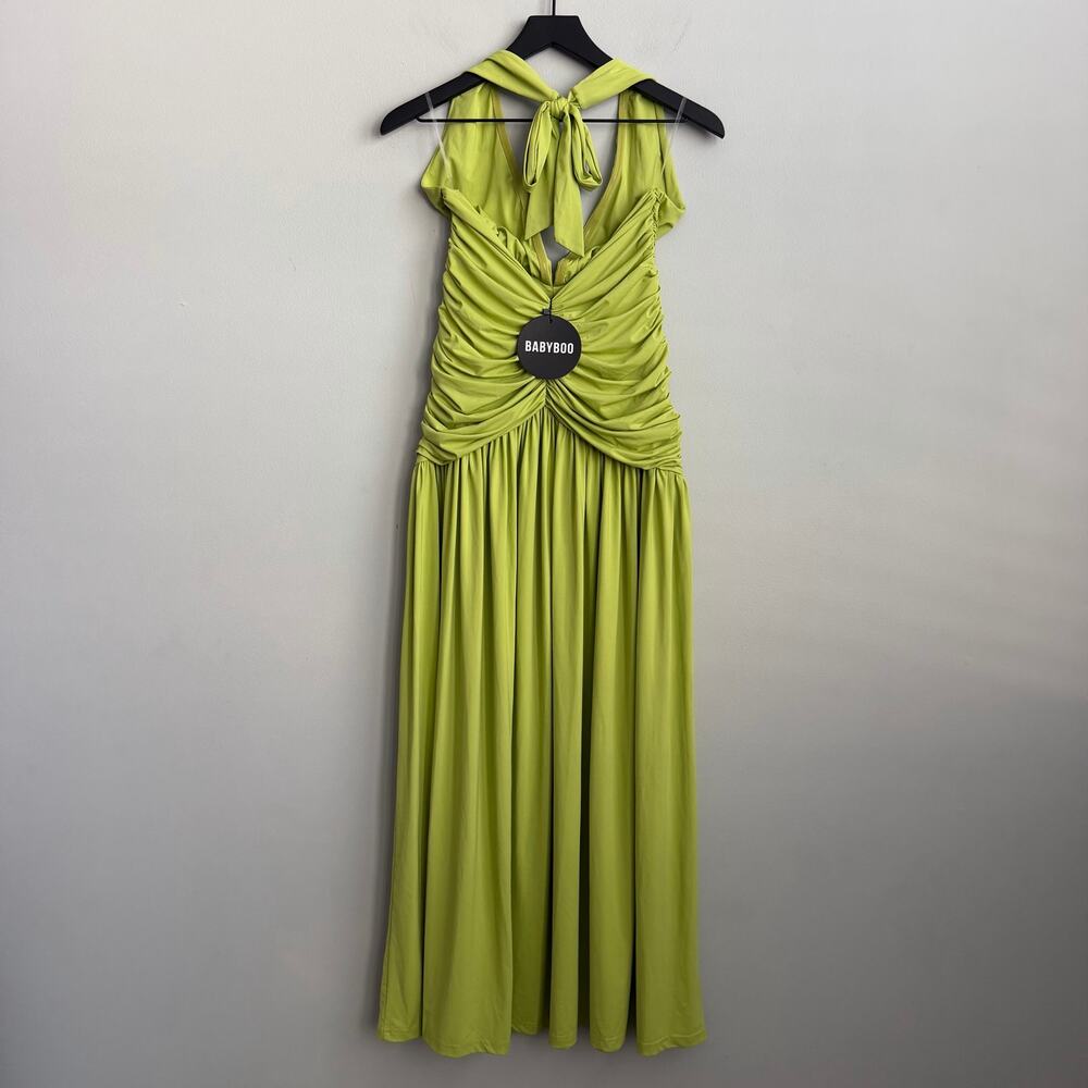 NEW Babyboo Melania Maxi Dress in Olive Green Size Small - Picture 8 of 10